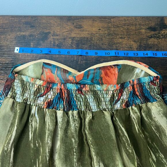 VTG Wet Seal Strapless Asymmetrical Flowy Tube Top Y2K Blouse Sz L Club no belt - Picture 9 of 10